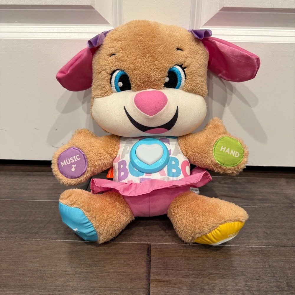 Fisher-Price Laugh & Learn Smart Stages Sis Musical Plush Puppy Pink